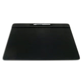 Black Leatherette Conference Pad with Top-Rail Pen Well, 17 x 14